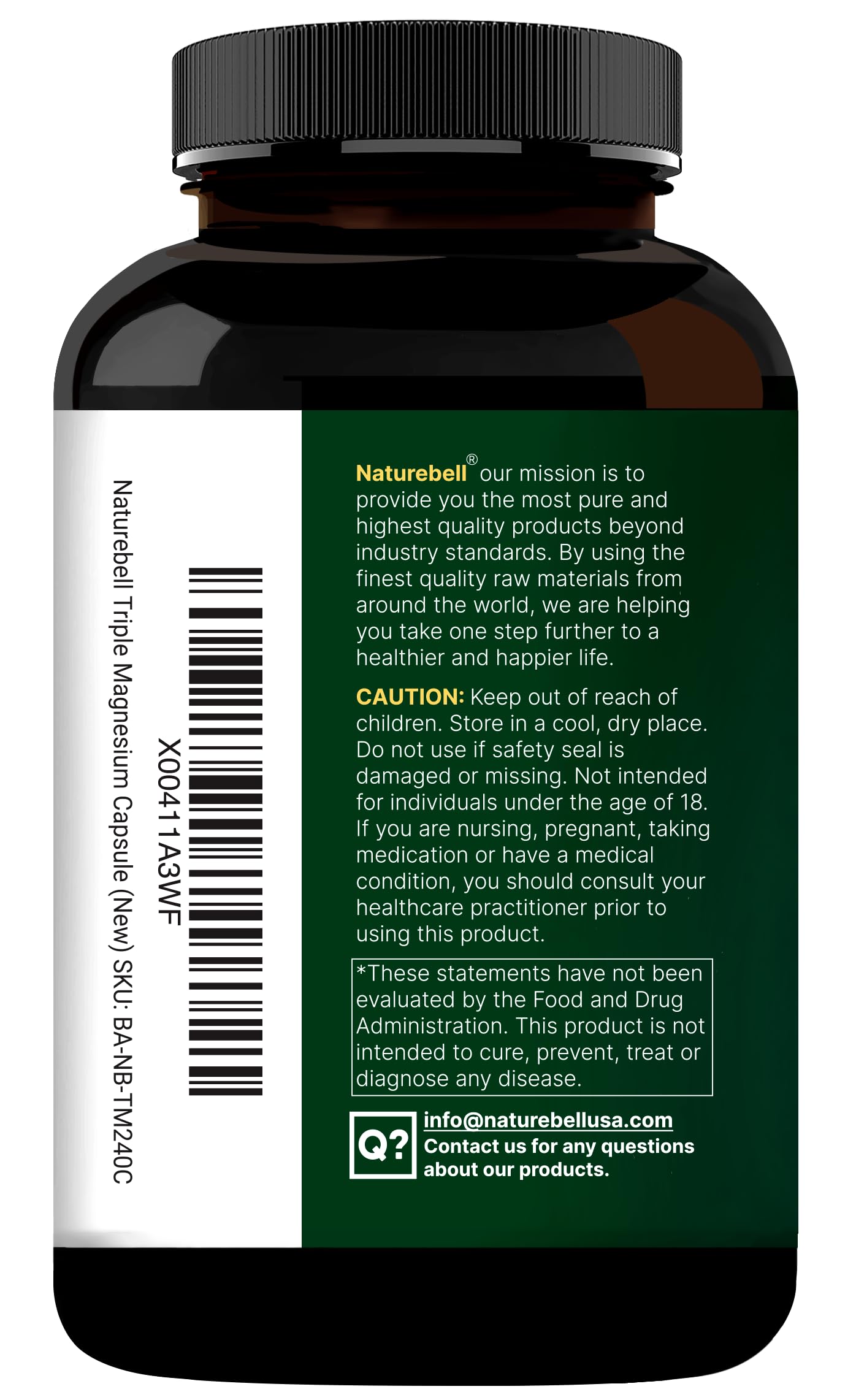 NatureBell Magnesium Complex box on a bright kitchen shelf.