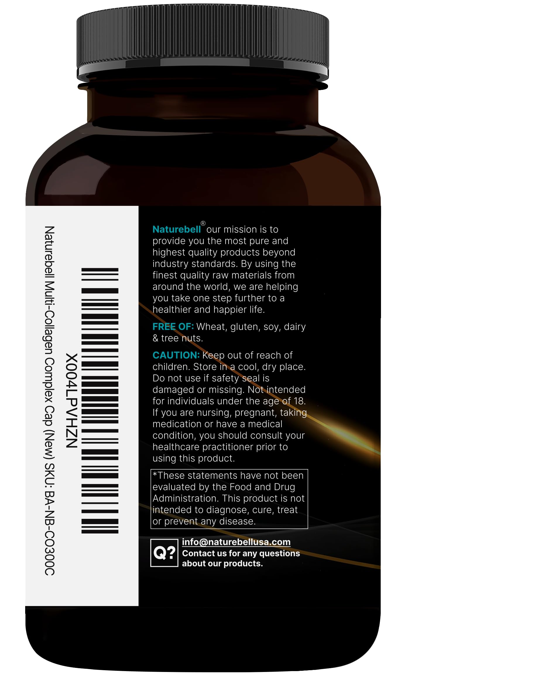 NatureBell nutrient icons infographic signaling comprehensive beauty and joint benefits