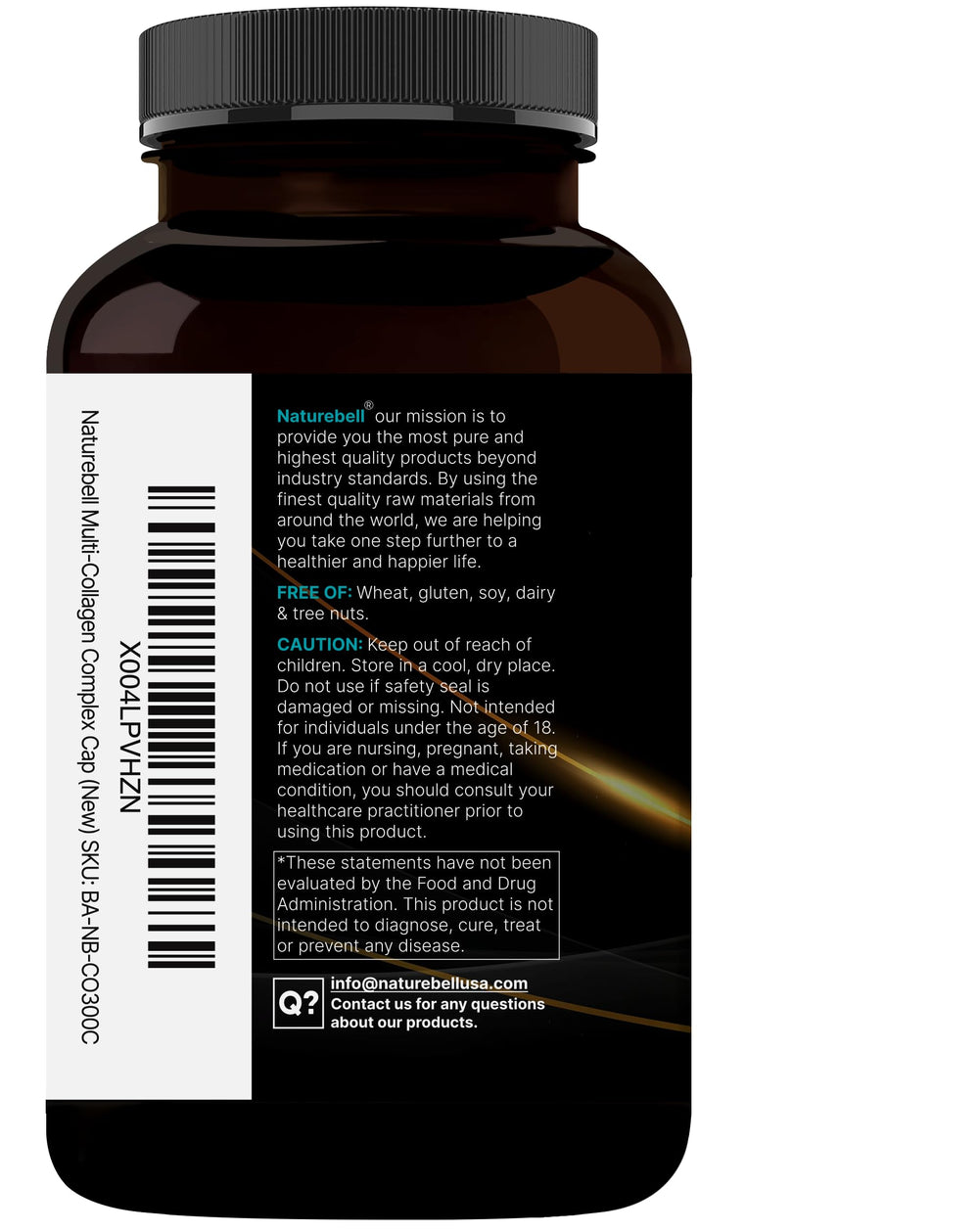 NatureBell nutrient icons infographic signaling comprehensive beauty and joint benefits