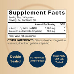 NatureBell NAC capsules closeup highlighting easy to swallow daily supplement