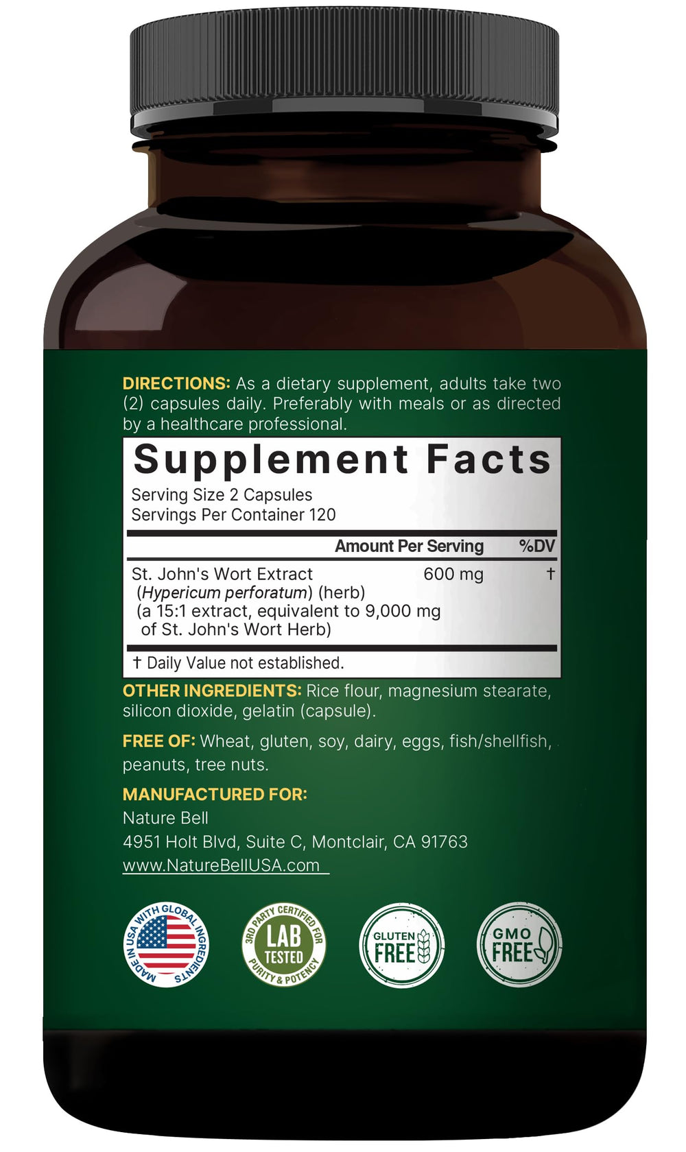 Non-GMO certification seal visible on NatureBell packaging