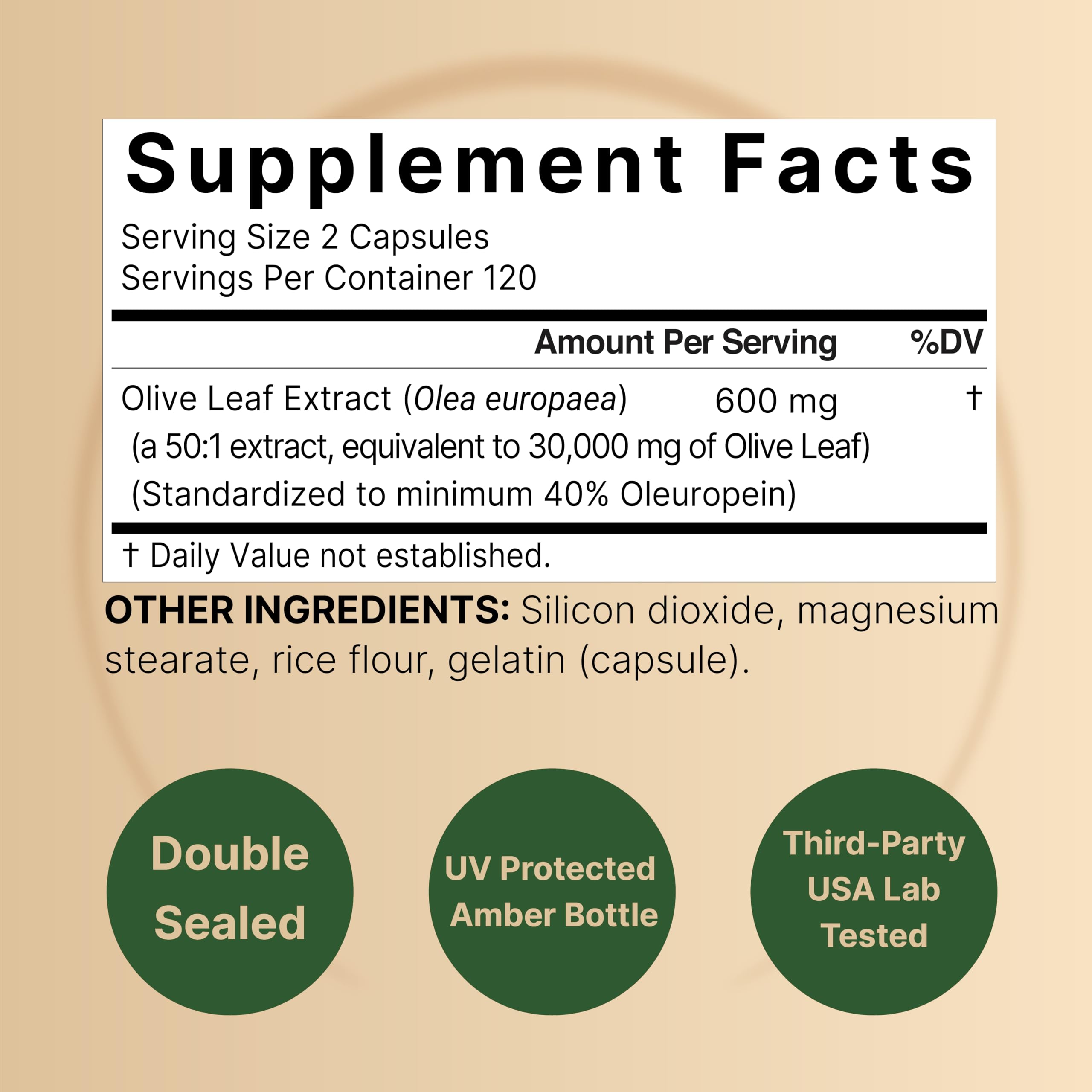 NatureBell Olive Leaf Extract capsules 240-count for convenient daily intake.