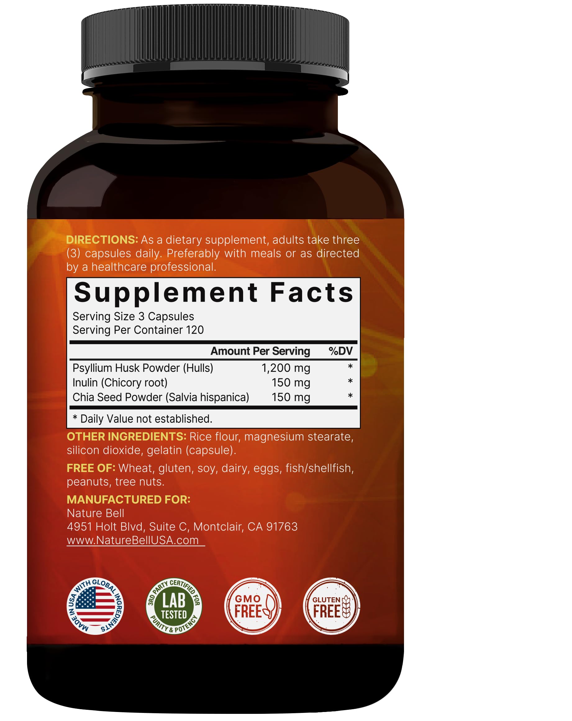 NatureBell Organic Psyllium Husk powder image for versatile use.