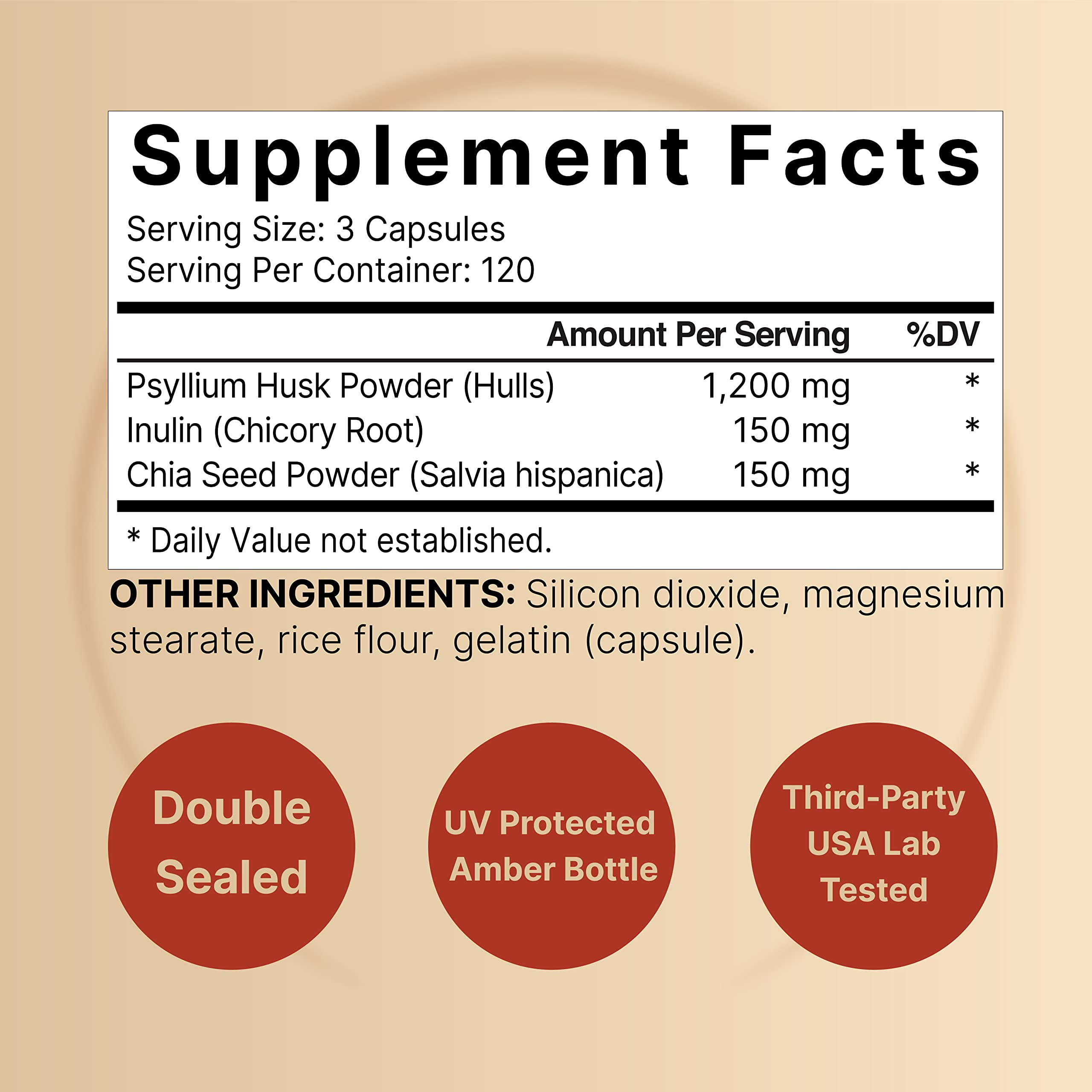 Pouring NatureBell psyllium husk capsules with water for convenient intake.