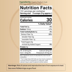 NatureBell psyllium husk fiber powder scoop for measuring servings.