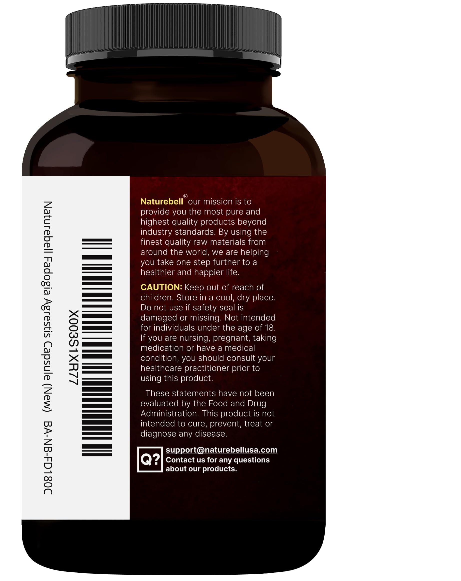 NatureBell purity-testing stamp reinforces third-party quality and safety.