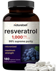 NatureBell Resveratrol 1000mg serving bottle for daily wellness support