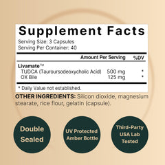 NatureBell TudCA capsules inside highlight a convenient 3-capsule serving plan