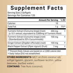NatureBell turmeric-curcumin ginger-black-pepper bottle emphasizes absorption.