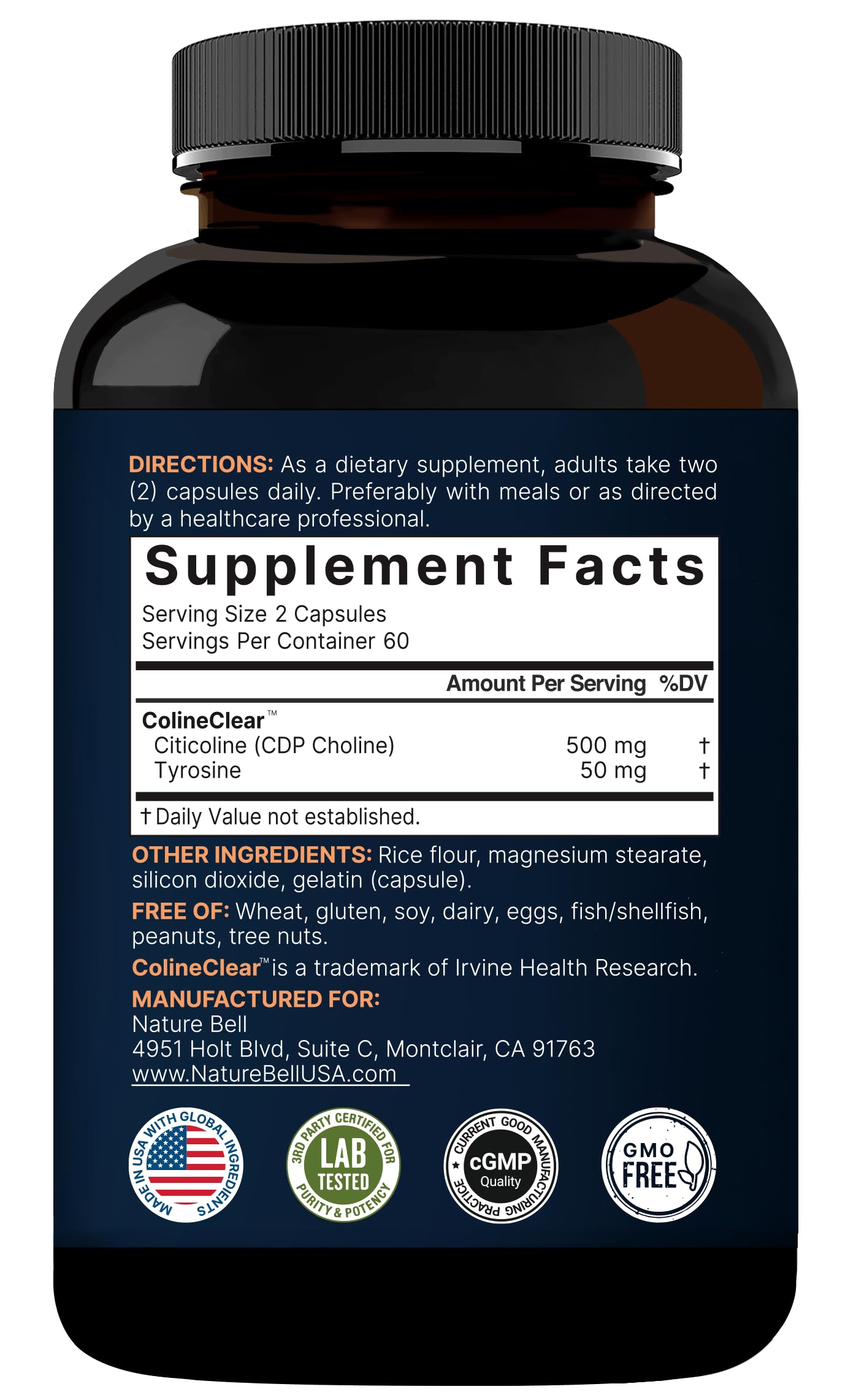 NatureBell US-made bottle stands for quality and trust