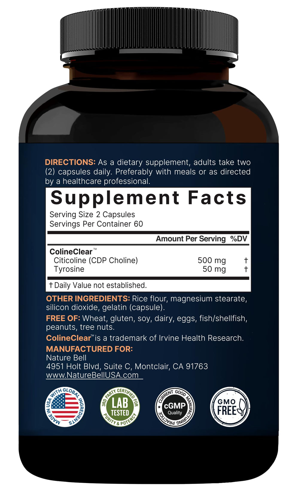 NatureBell US-made bottle stands for quality and trust