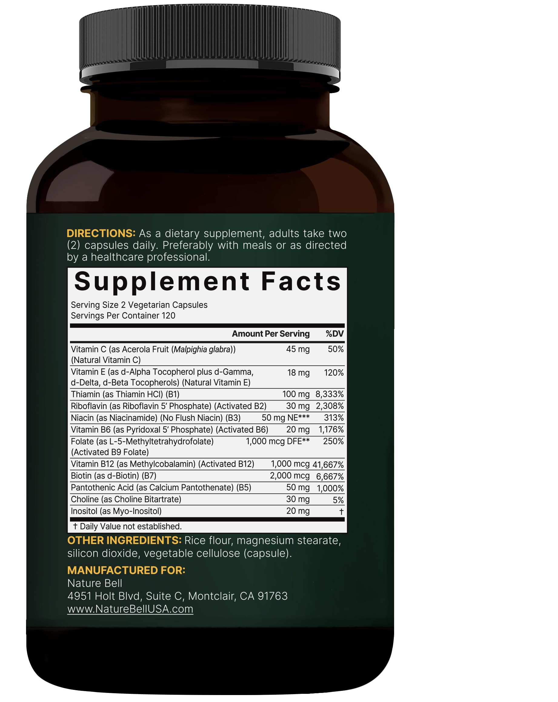 NatureBell Veggie capsules offer easy daily supplementation.
