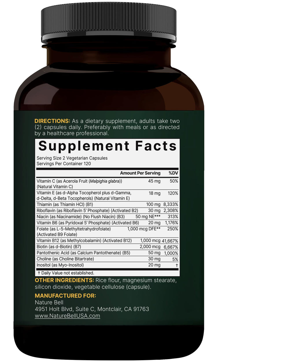 NatureBell Veggie capsules offer easy daily supplementation.