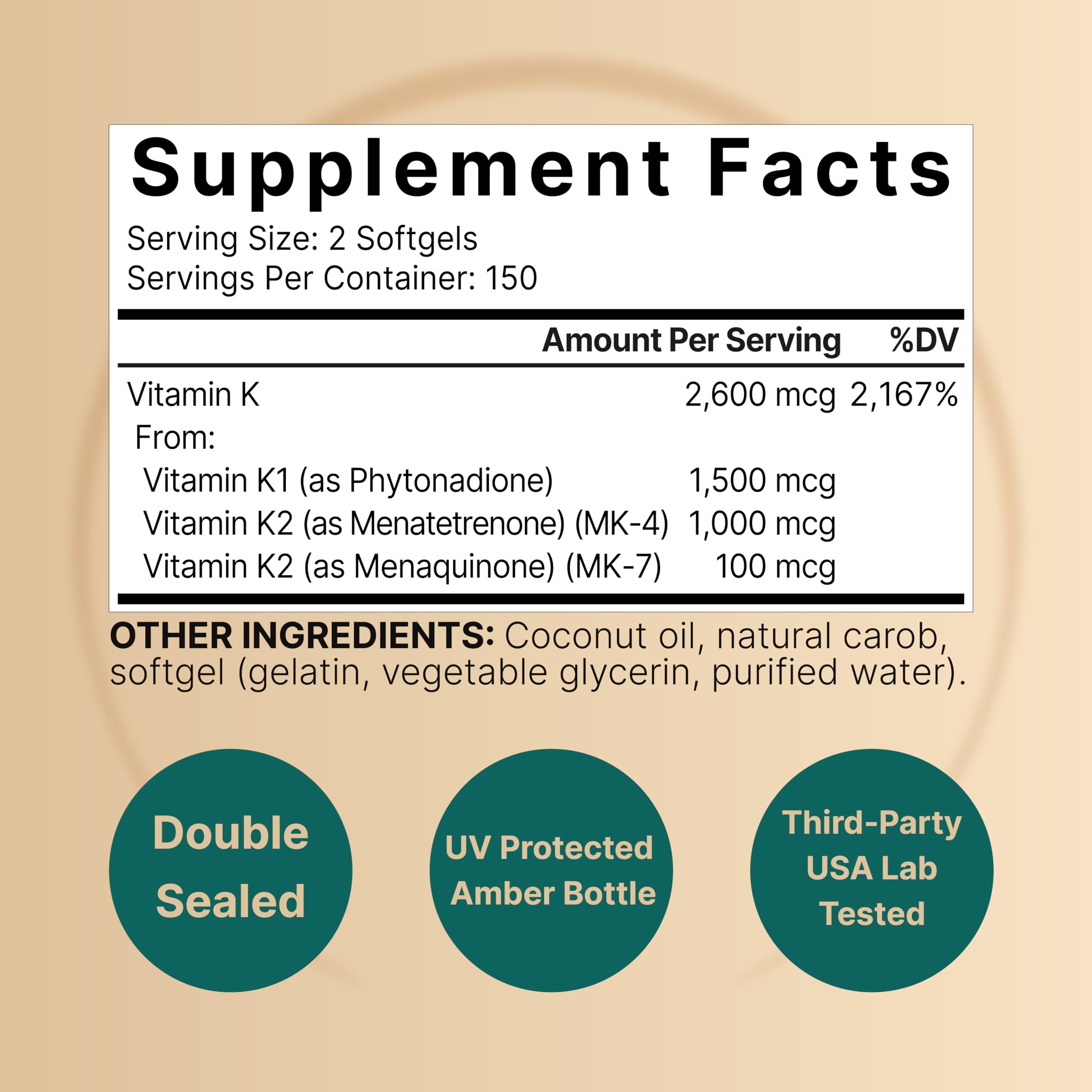 Close-up of NatureBell softgels highlighting coconut oil infusion for absorption
