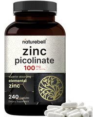 NatureBell Zinc Picolinate 100mg bottle front view highlighting daily immune support potential
