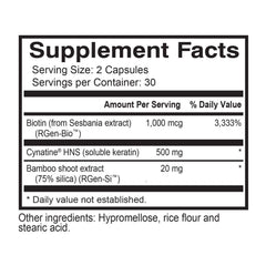 NatureCity True-HNS bamboo silica label emphasizing collagen support for skin and nails