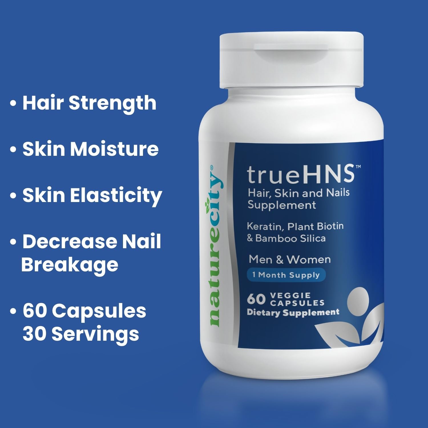 NatureCity True-HNS non-GMO badge on label signaling clean ingredients