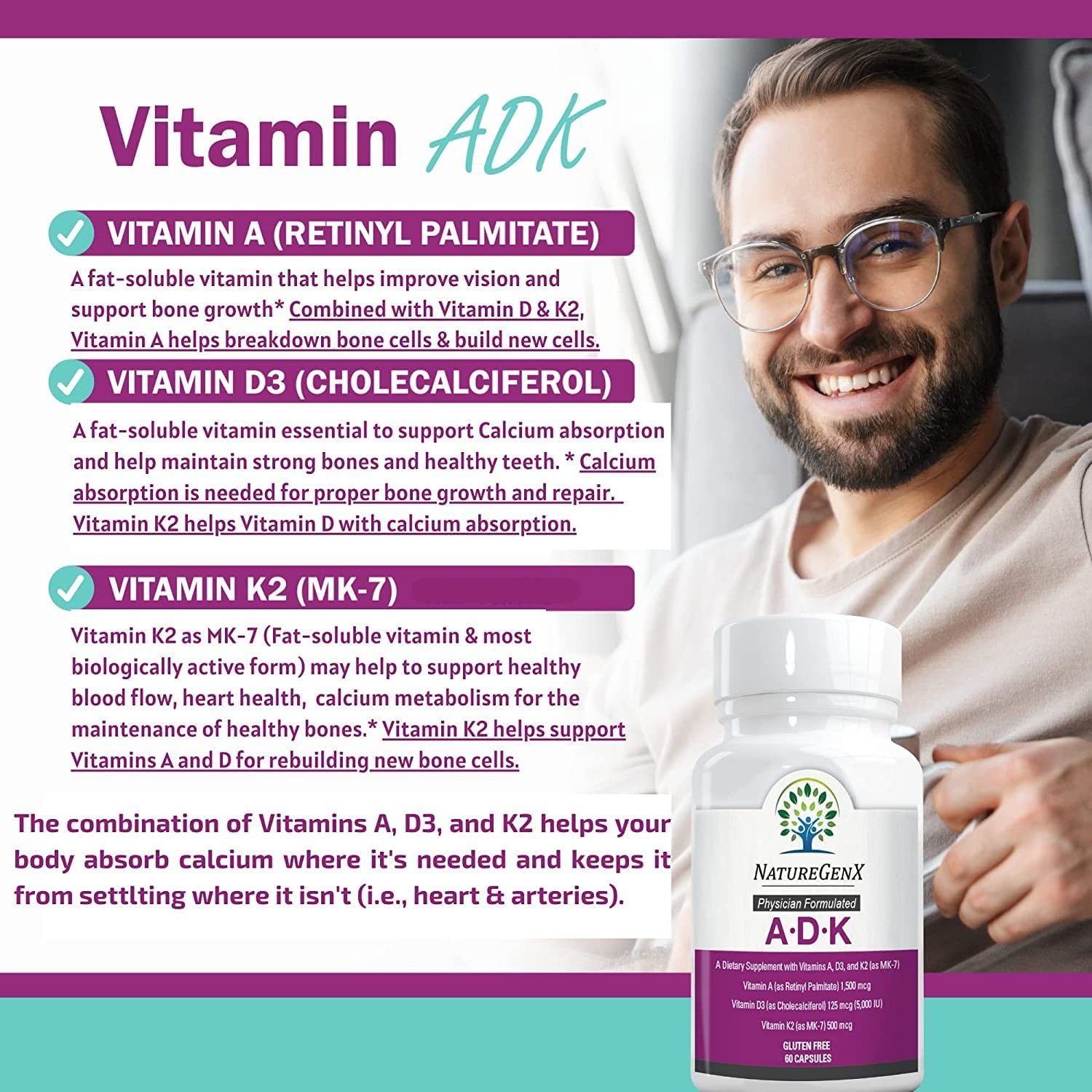 NatureGenX ADK daily-dose setup emphasizing simple routine integration
