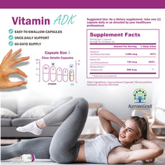 NatureGenX ADK label highlights gluten-free, dairy-free, soy-free formulation