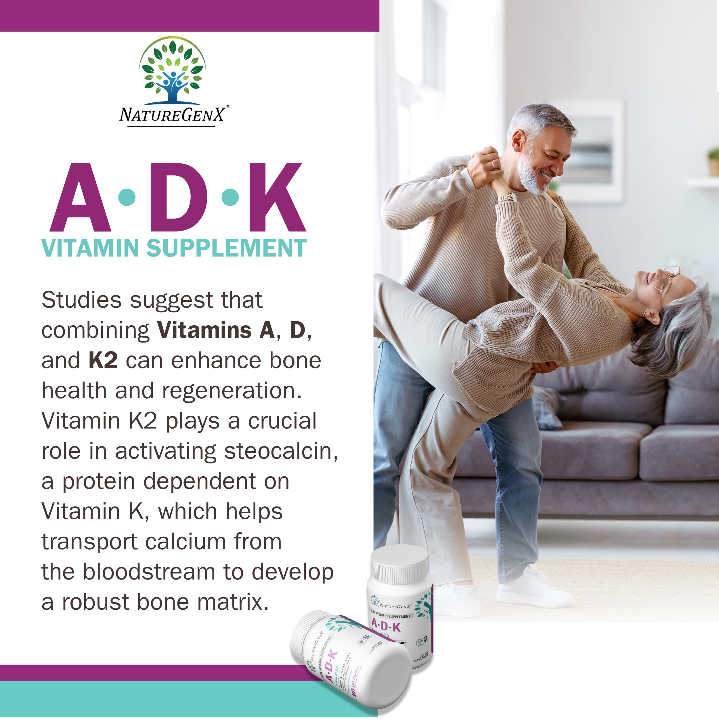 NatureGenX ADK packaging front highlighting gluten-free formula.