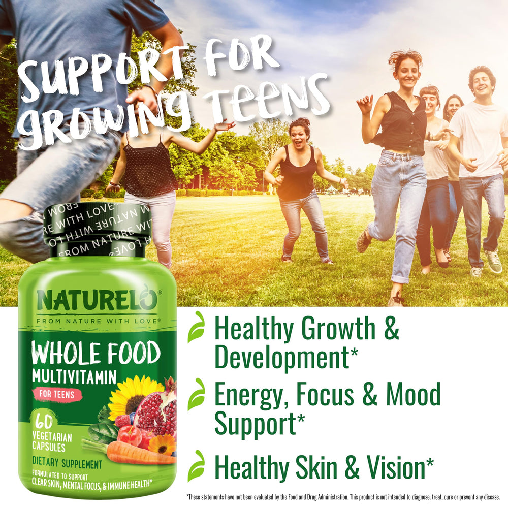 Activated B vitamins and chelated minerals in Naturelo teen supplement.