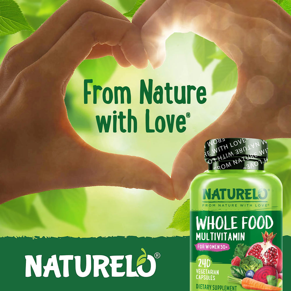 Antioxidant herbal extracts turmeric, ginseng, and green tea in Naturelo supplement.