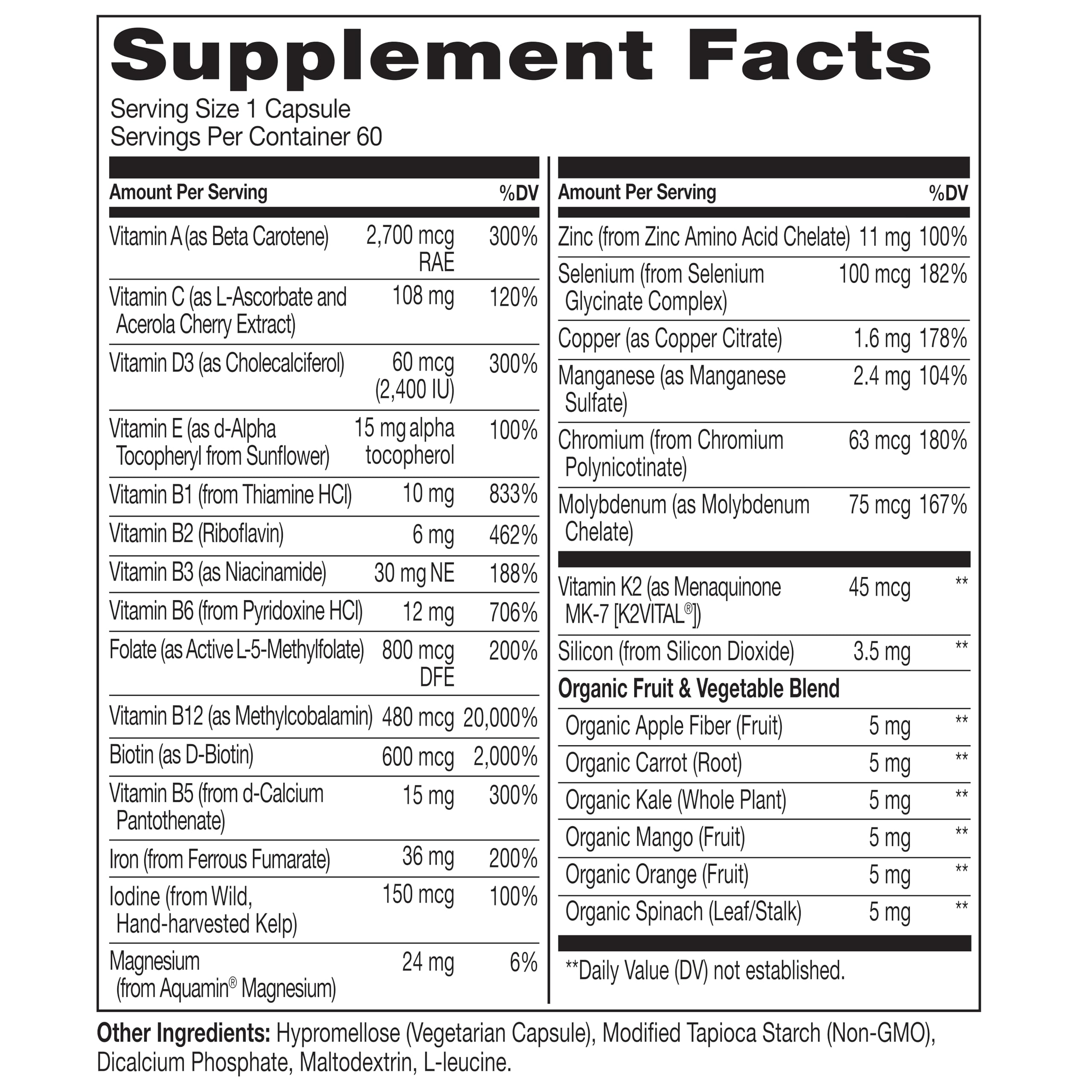 Naturelo Bariatric Multivitamin one-daily-dose presentation highlights convenience.