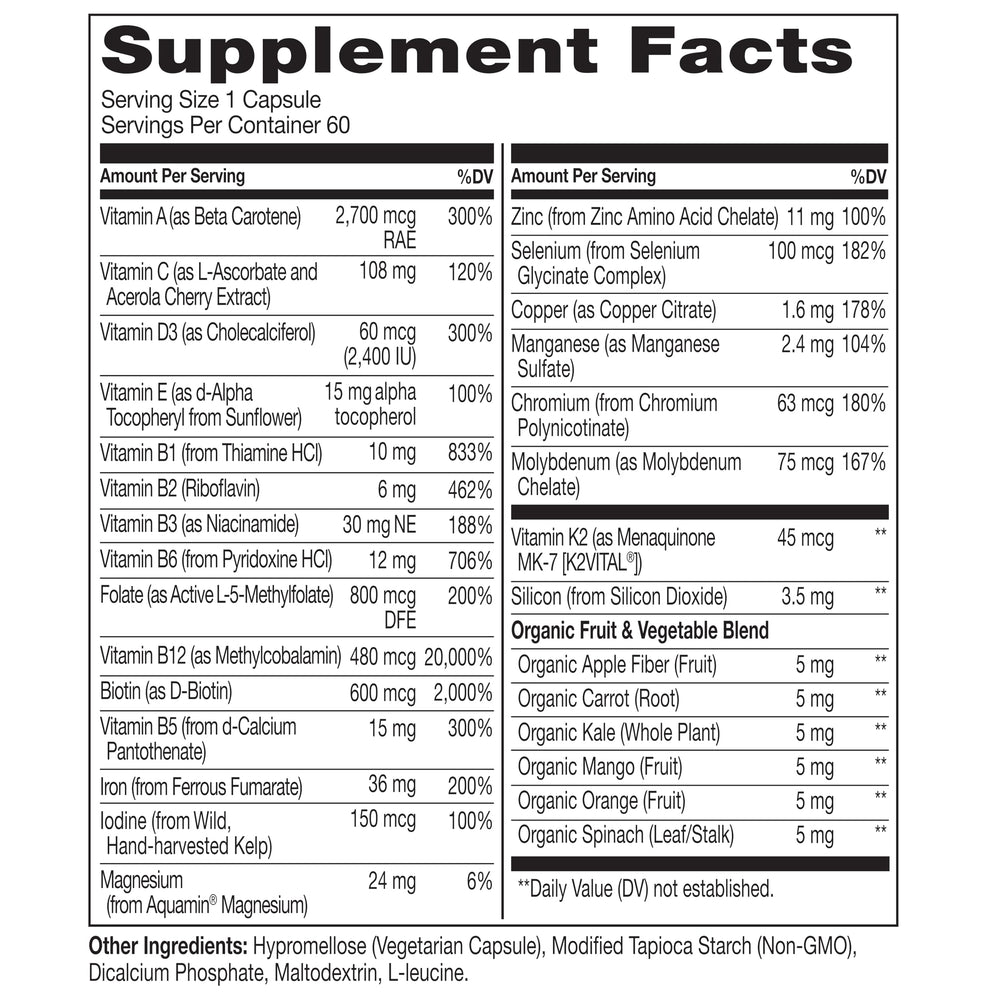 Naturelo Bariatric Multivitamin one-daily-dose presentation highlights convenience.