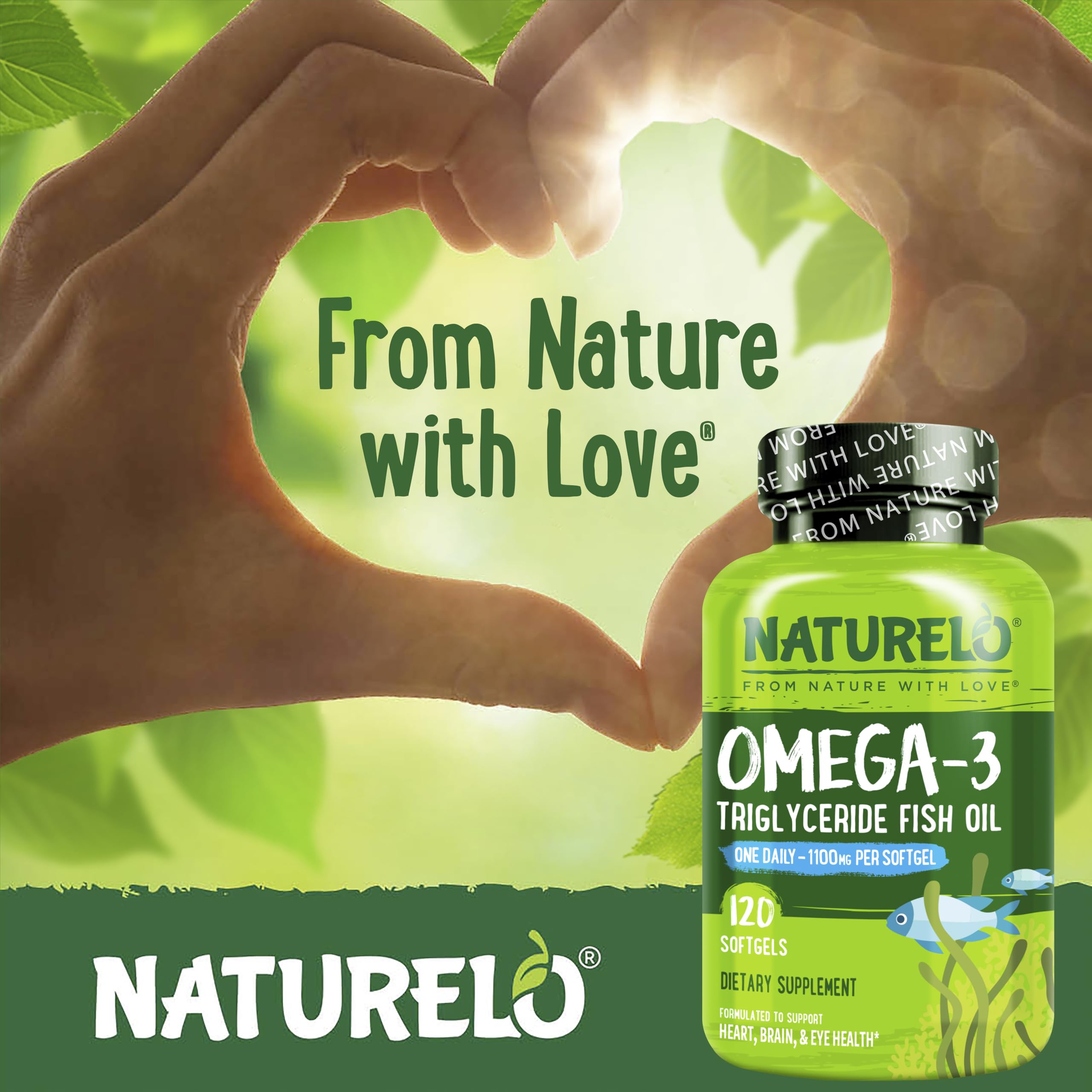 NATURELO sustainable Pollock oil illustration emphasizes purity and responsible sourcing.