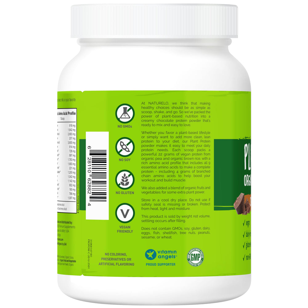 NATURELO chocolate powder with 0 added sugars per serving