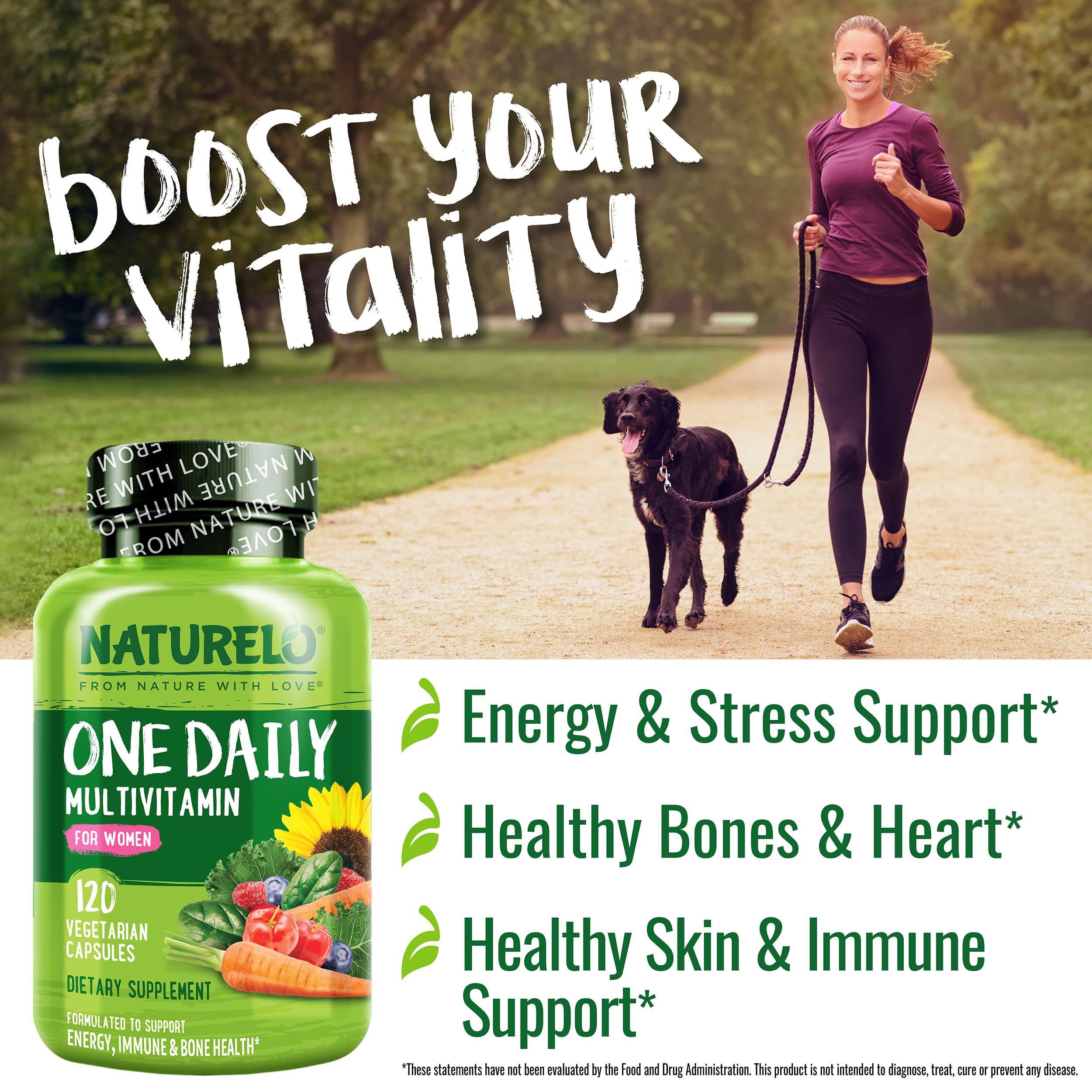 Naturelo plant-based D3 from lichen emphasized for bone and immune support.