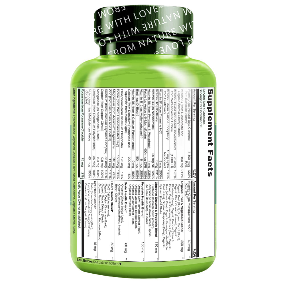 Naturelo digestive enzymes and probiotics blend supports nutrient absorption in meals.