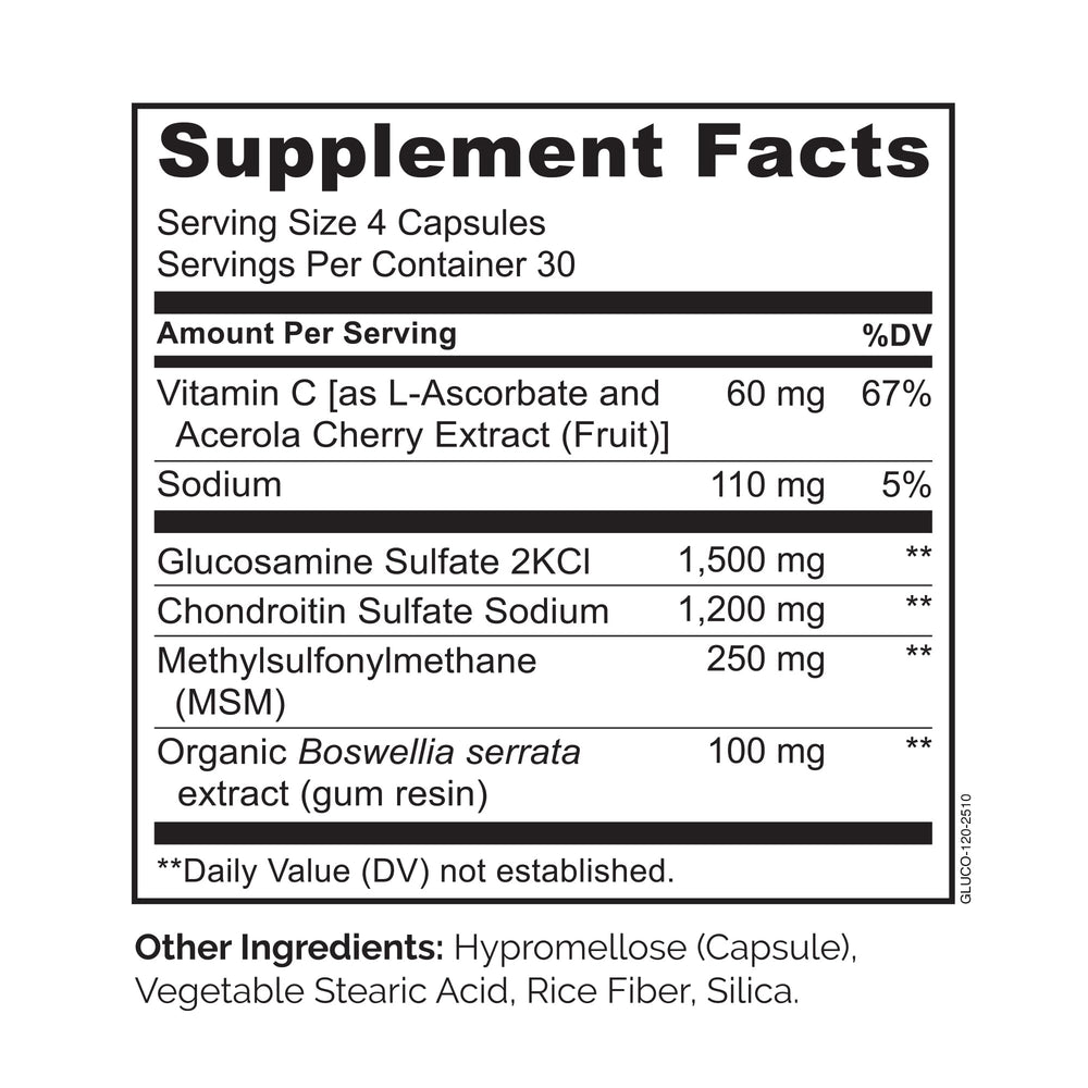 Naturelo Glucosamine Chondroitin MSM capsule closeup highlighting easy-to-swallow form.
