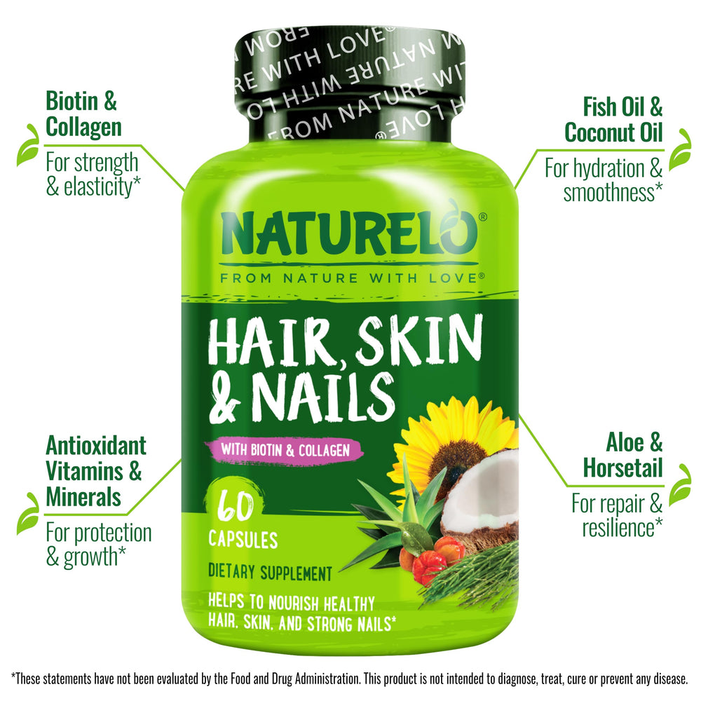 Naturelo capsules on display, showcasing a smooth, easy-to-take shape