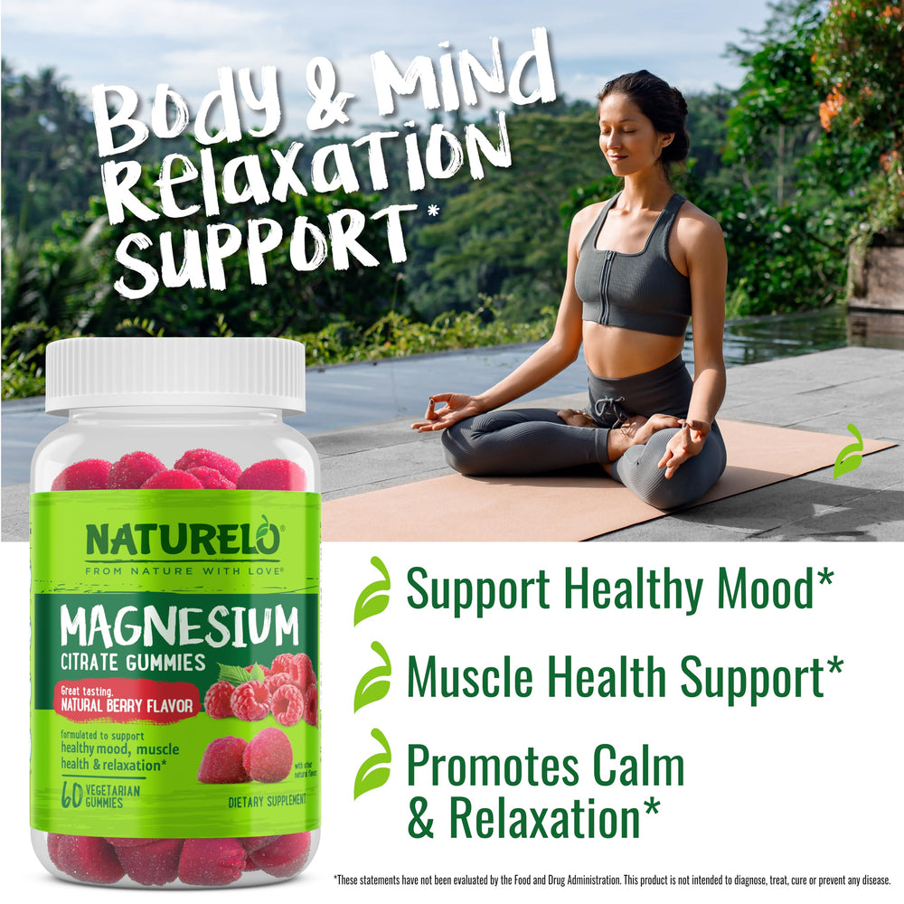 Naturelo product on shelf highlighting natural berry flavor and easy use