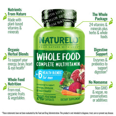 Organic fruits and vegetables blend emphasizes whole-food nutrition