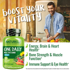 NATURELO Mens Multivitamins label close-up for ingredient transparency