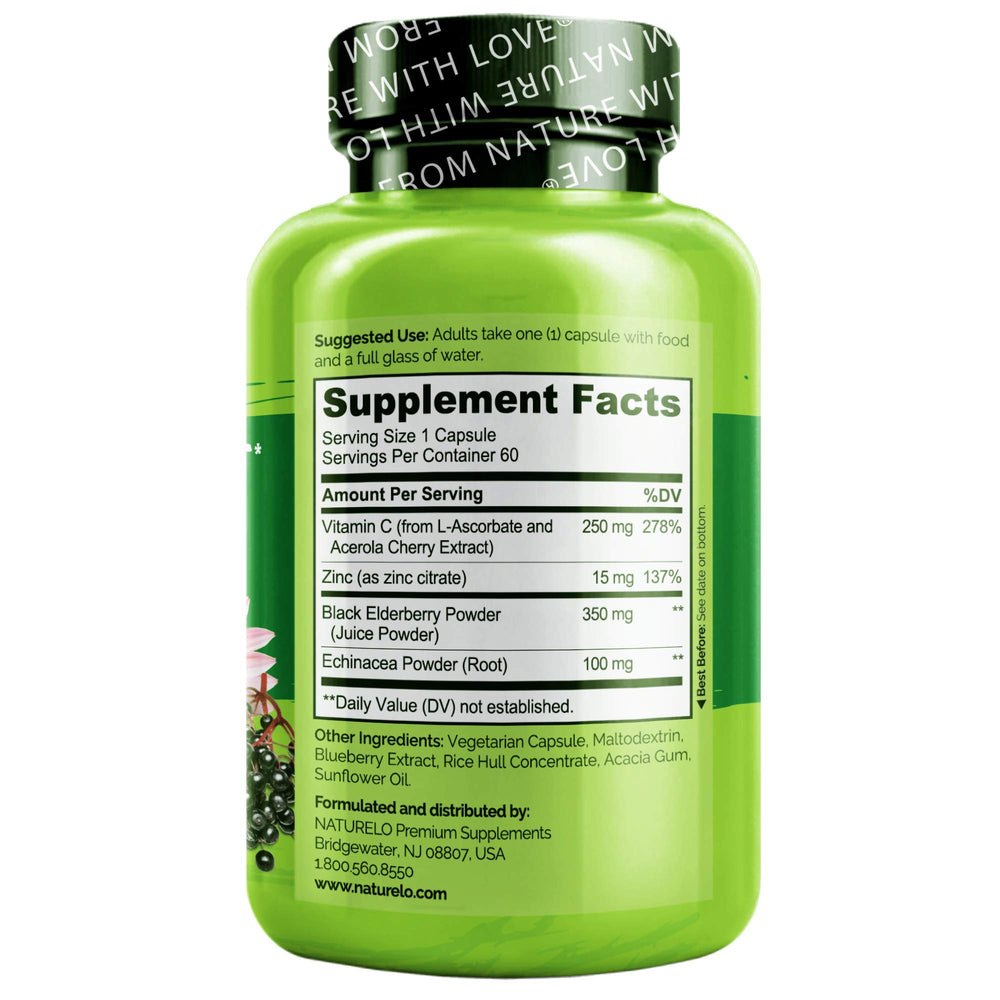 Naturelo natural defense pack emphasizing plant-based immune support.