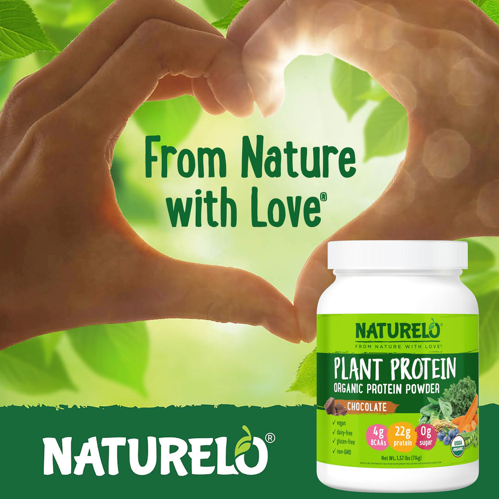 NATURELO packaging showing non-GMO, gluten-free, dairy-free, soy-free attributes