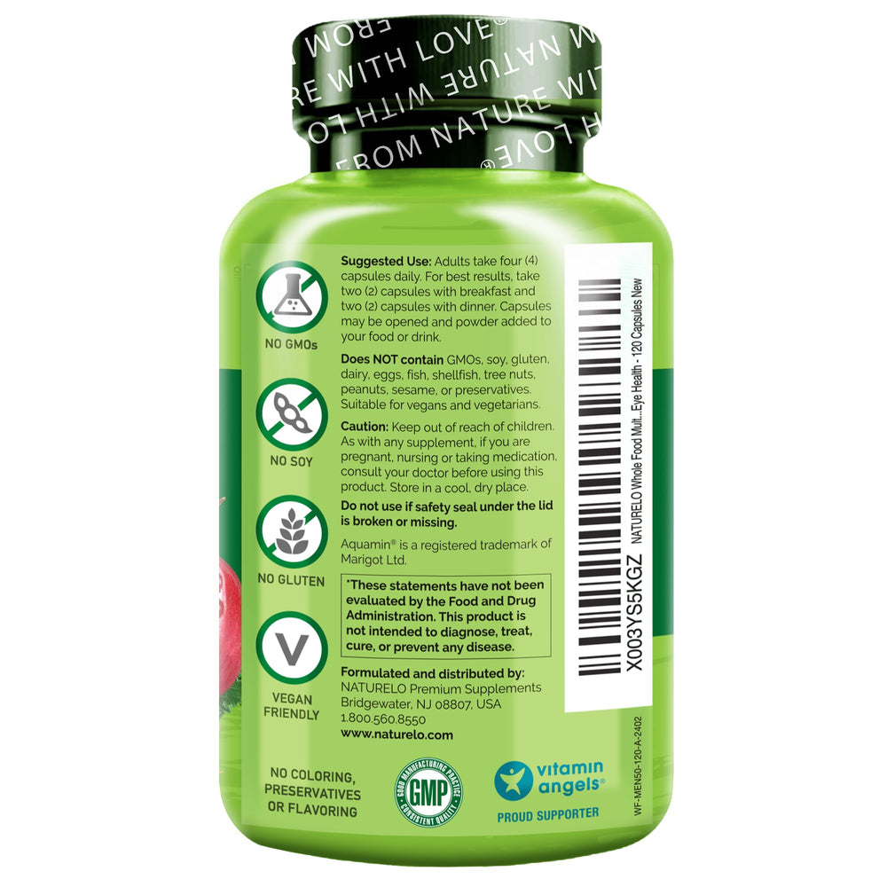 Naturelo organic-herbal-extracts label highlights antioxidant-rich blends for overall wellness.