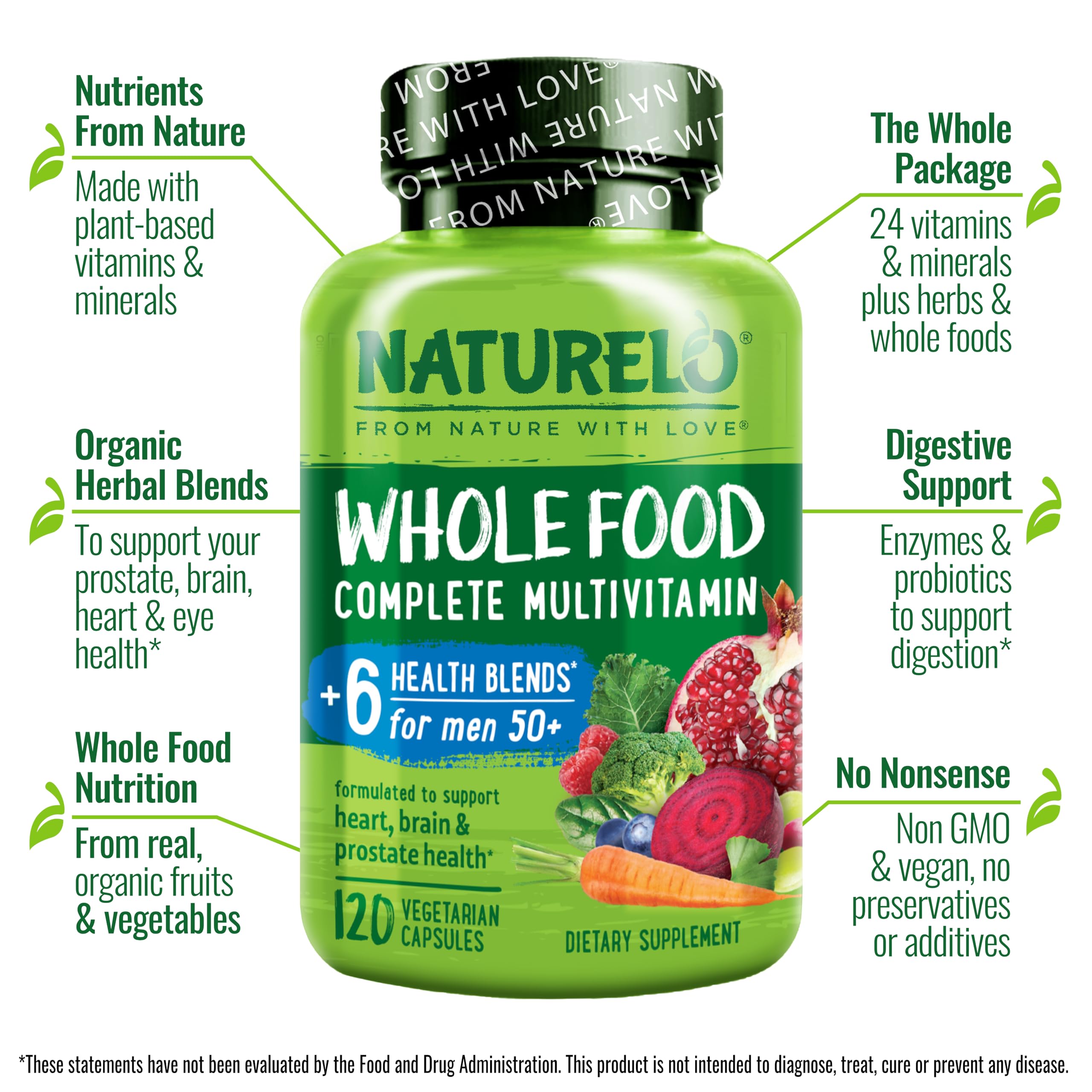 Naturelo plant-based ingredients close-up highlights nutrient-rich formulation for everyday wellness.