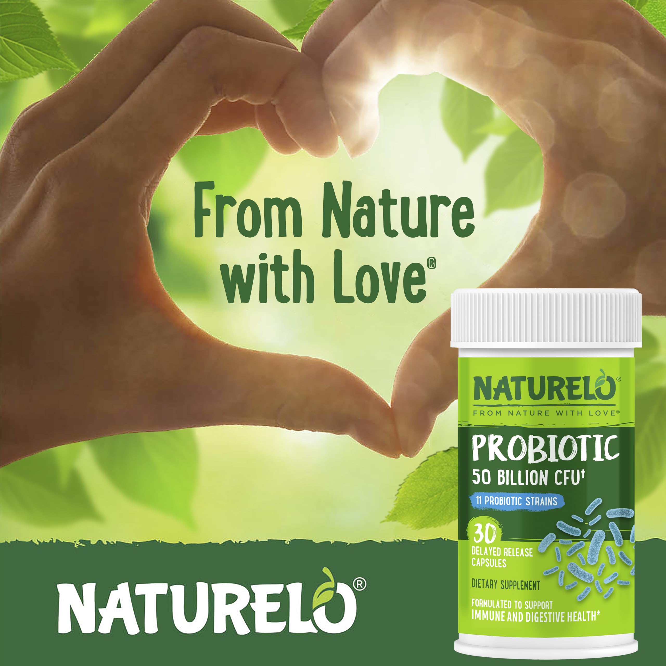 NATURELO Probiotics freeze-dried texture close-up illustrating stability at room temperature.