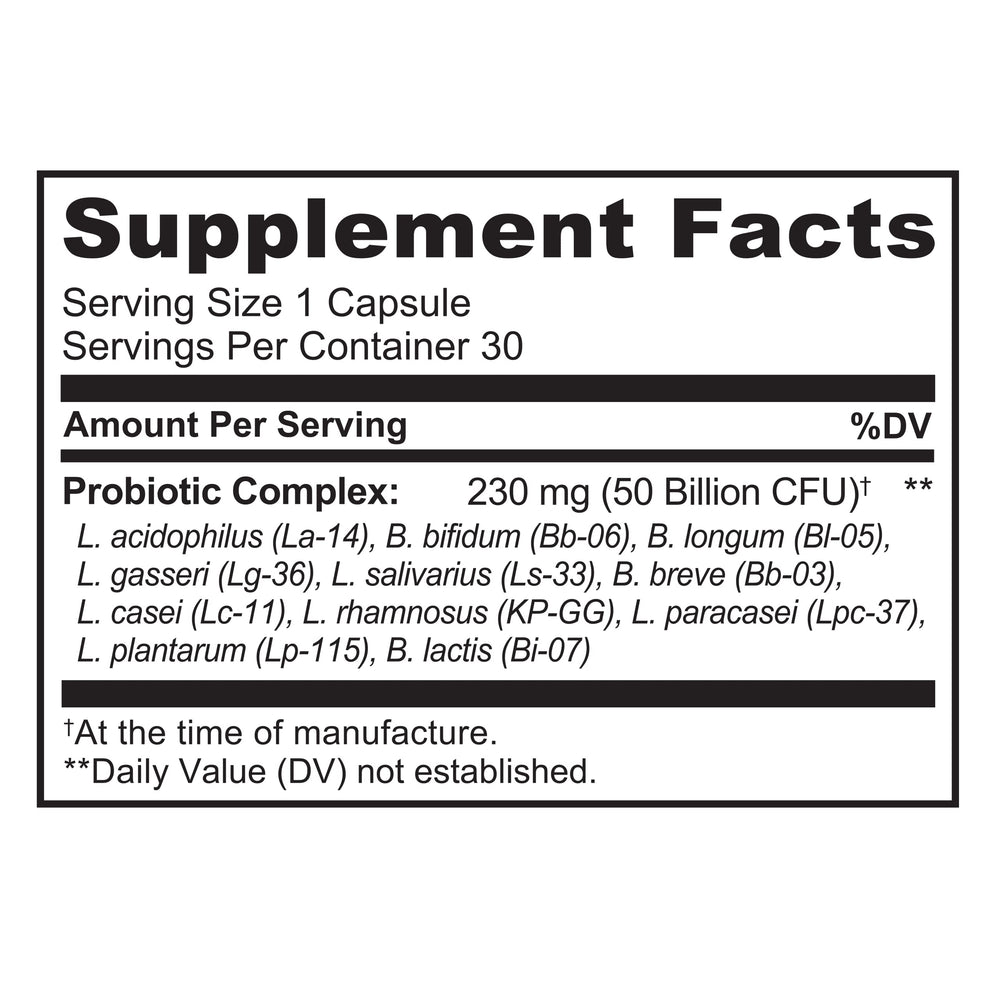 NATURELO Probiotics shelf display with multiple bottles highlighting availability.