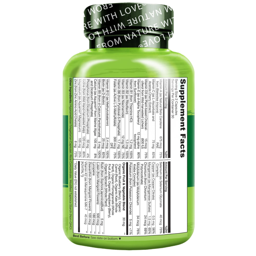 Teen daily routine scene with NATURELO Multivitamin for energy support.