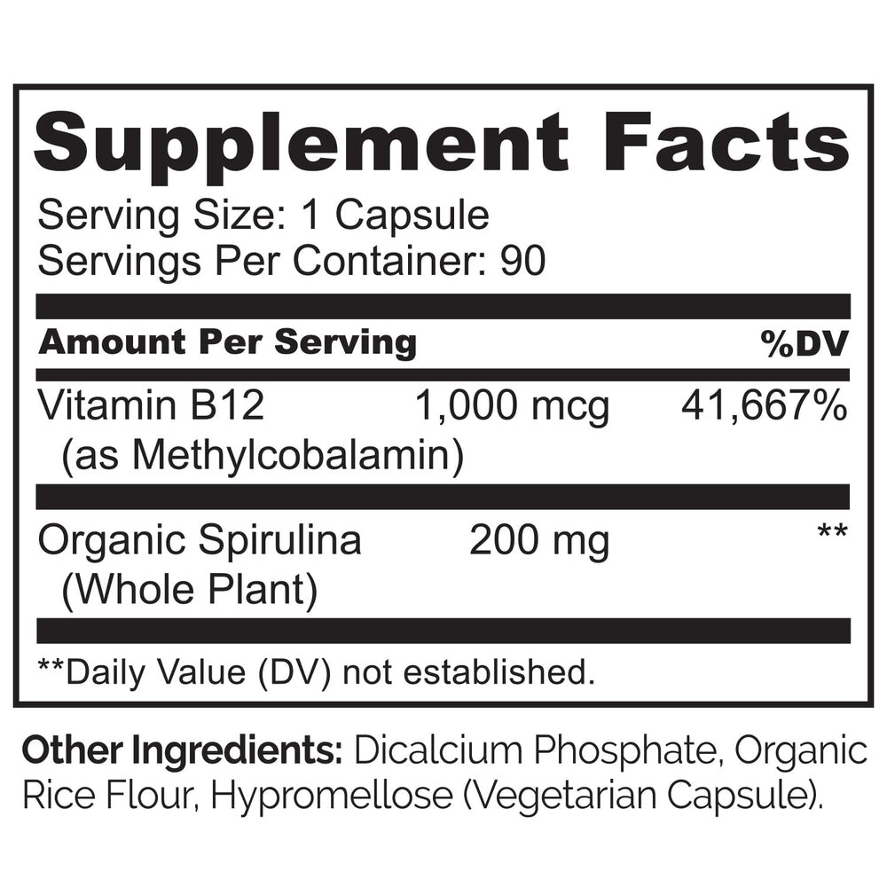 Naturelo Vegan B12 capsules-closeup shows easy daily intake in a compact capsule.