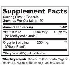 Naturelo Vegan B12 capsules-closeup shows easy daily intake in a compact capsule.