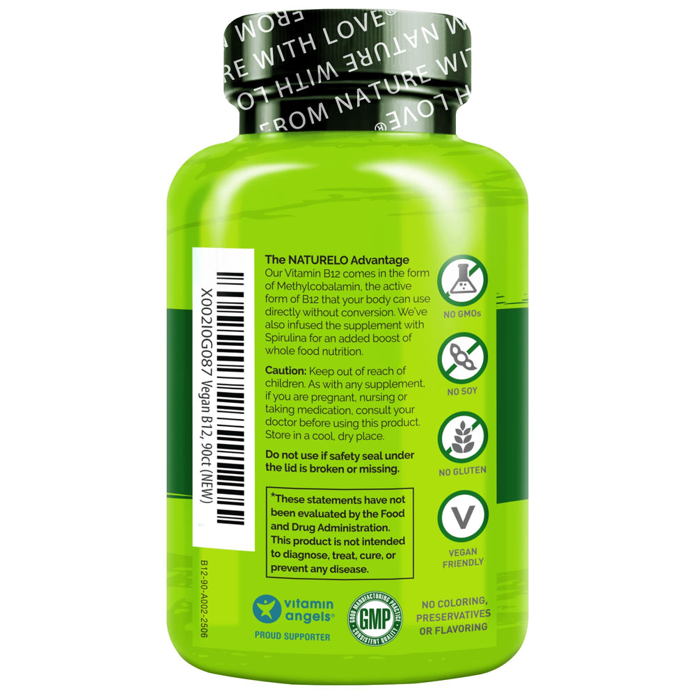 Naturelo Vegan B12 usage-scene shows capsules in a simple morning routine.