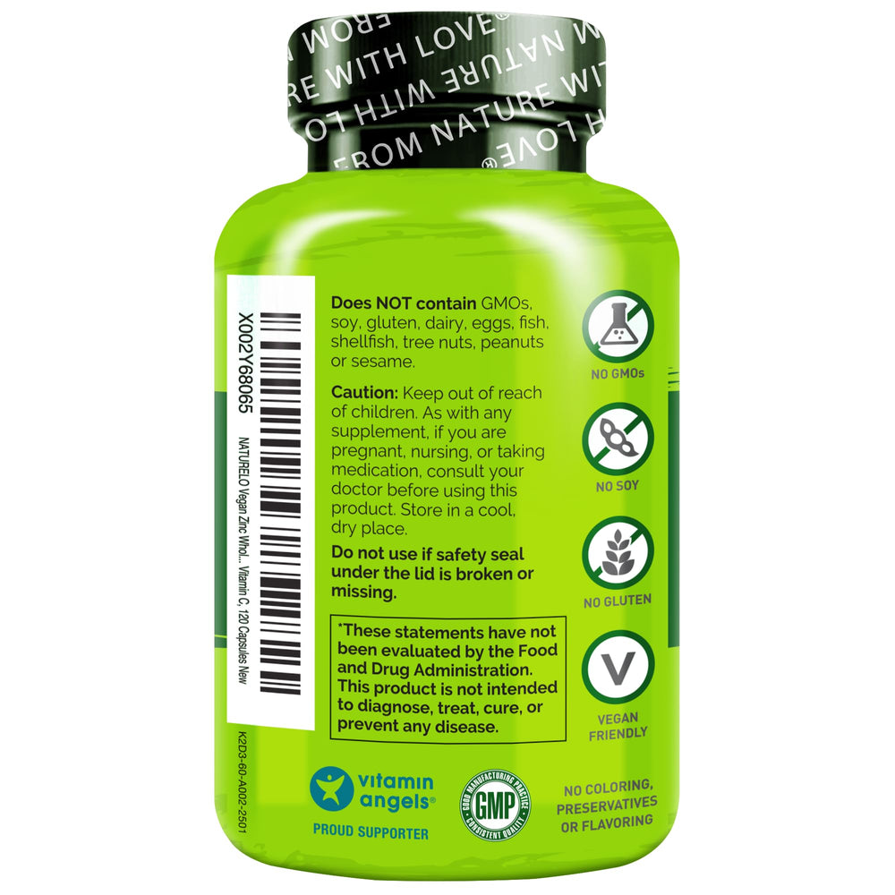 Naturelo zinc product image showing beauty-from-within for skin.