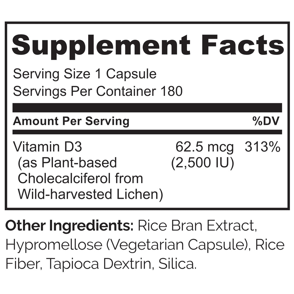 Naturelo Vitamin D3 capsules view, easy-to-swallow vegan soft gels.