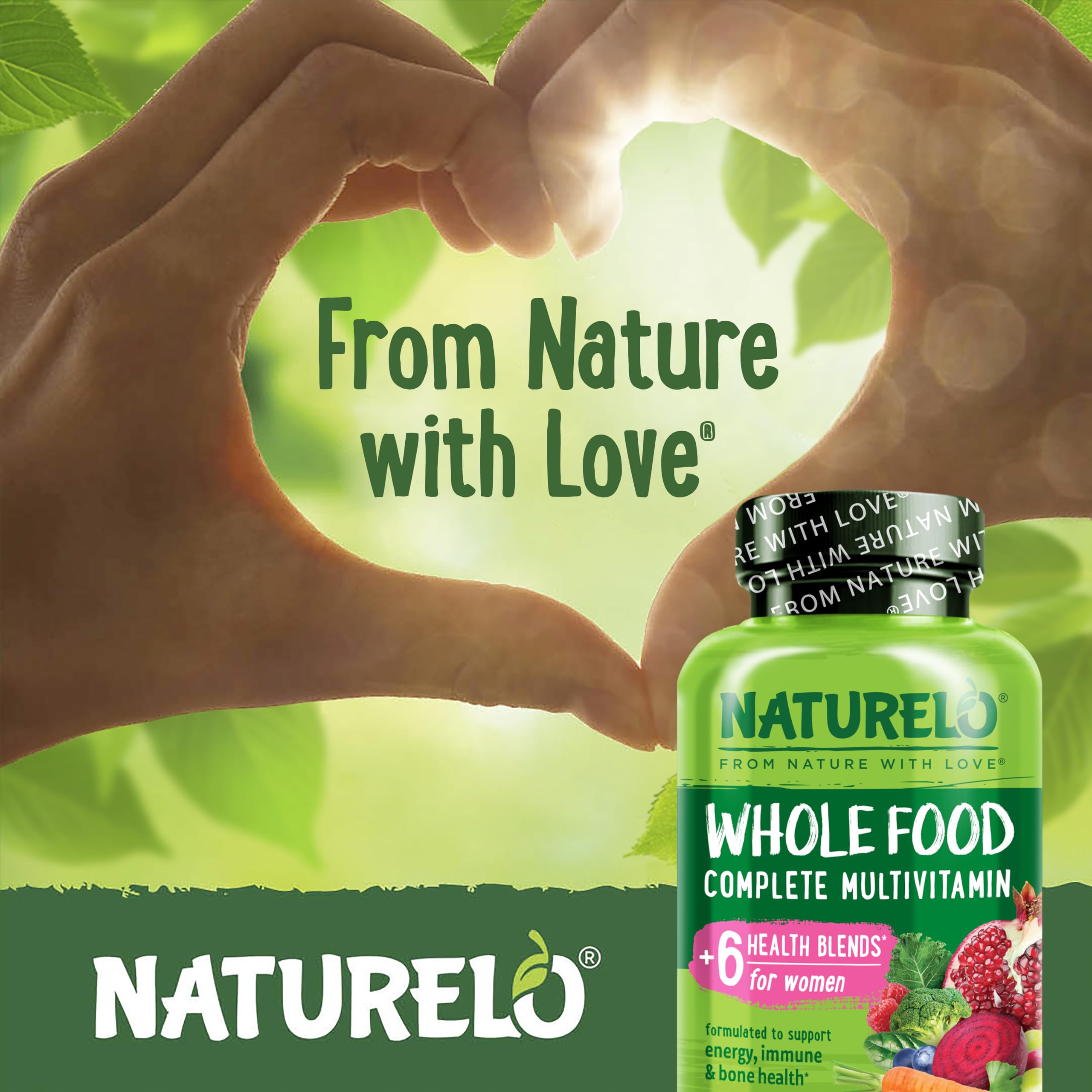 NATURELO Vitamin E from sunflower seeds shown for natural antioxidant support.